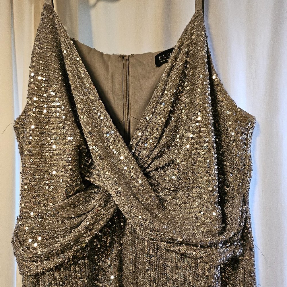 Eloquii silver sequin cocktail dress. NWOT